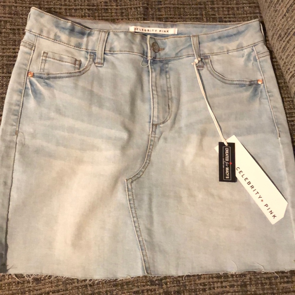 jean skirt light wash